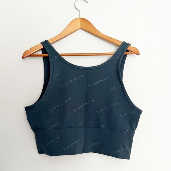 Lululemon Power Pivot Tank Special Edition Embossed Size 12 Submarine Blue - Picture 1 of 6